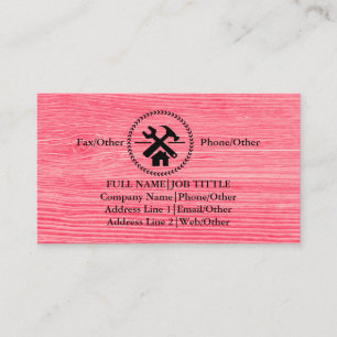 Professional Builder Carpenter Tools Woodworking Business Card