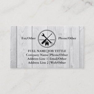 Professional Builder Carpenter Tools Woodworking Business Card