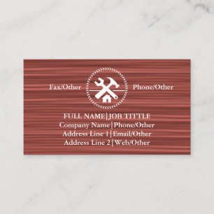 Professional Builder Carpenter Tools Woodworking Business Card