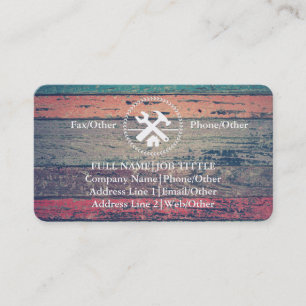 Professional Builder Carpenter Tools Woodworking Business Card
