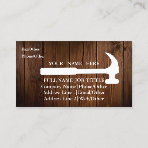 Professional Builder Carpenter Tools Woodworking Business Card