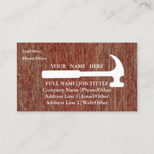 Professional Builder Carpenter Tools Woodworking Business Card