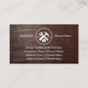 Professional Builder Carpenter Tools Woodworking  Business Card