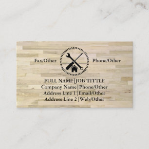 Professional Builder Carpenter Tools Woodworking Business Card