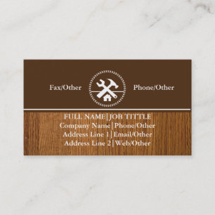 Professional Builder Carpenter Tools Woodworking Business Card