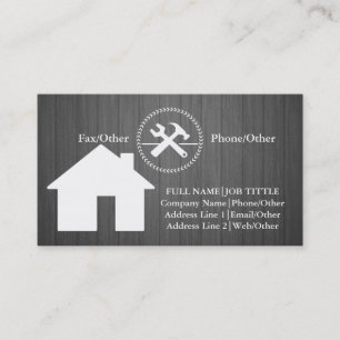 Professional Builder Carpenter Tools Woodworking Business Card