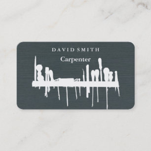 Professional Builder Carpenter Tools Woodworking Business Card