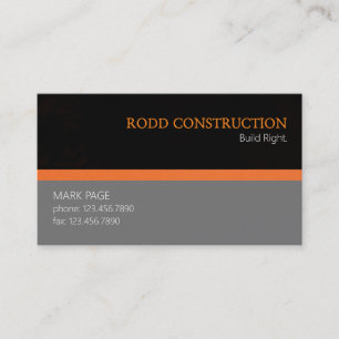 Professional Builder Construction Business Card