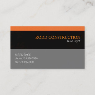 Professional Builder Construction Business Card