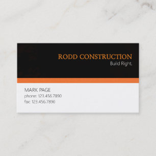 Professional Builder Construction Business Card