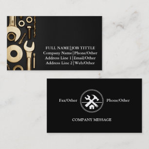 Professional Builder Enginearing Carpenter Tools  Business Card