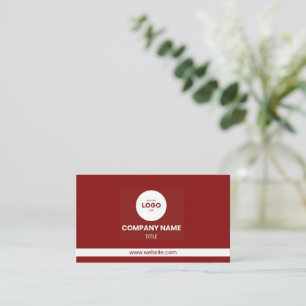 Professional Burgundy and White Modern Business Card