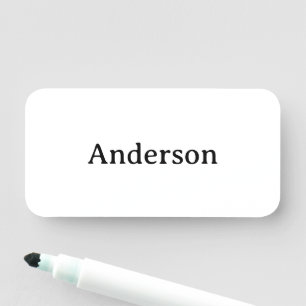Professional Business 3"X1.5" Rectangle Dry Erase Name Tag