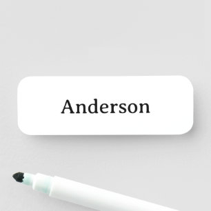 Professional Business 3" X 1" Rectangle Dry Erase Name Tag