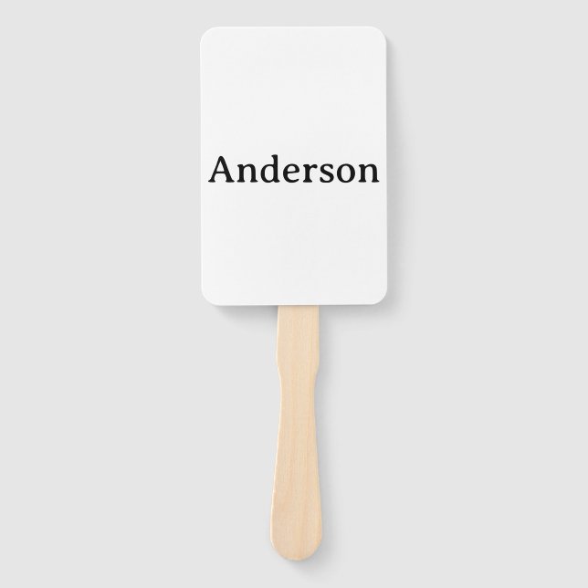 Professional Business 4" x 6" Rectangle Hand Fan (Front)