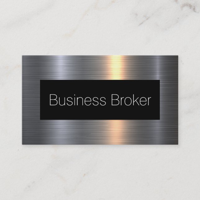 Professional Business Broker Business Card (Front)