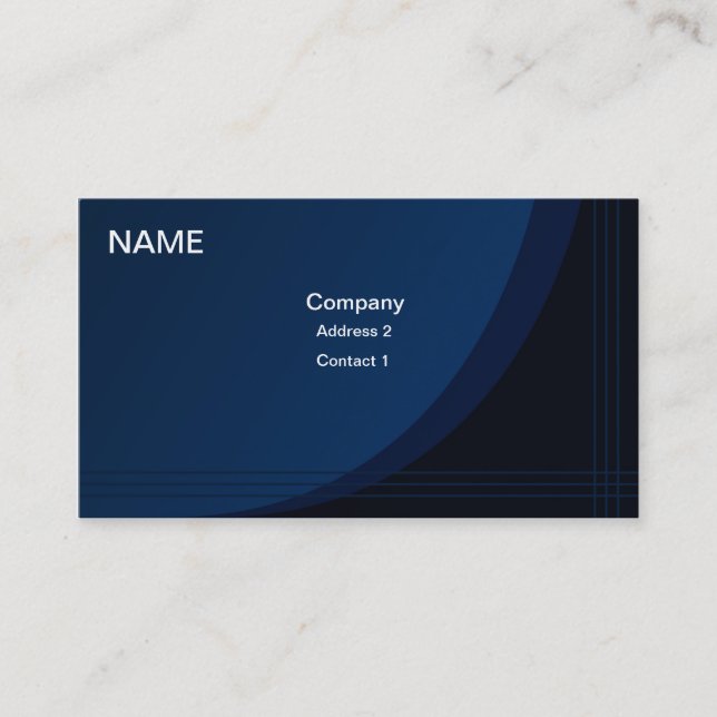 Professional Business Card Blue Wave (Front)