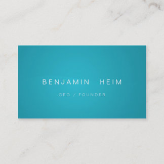 Professional business card cyan/white