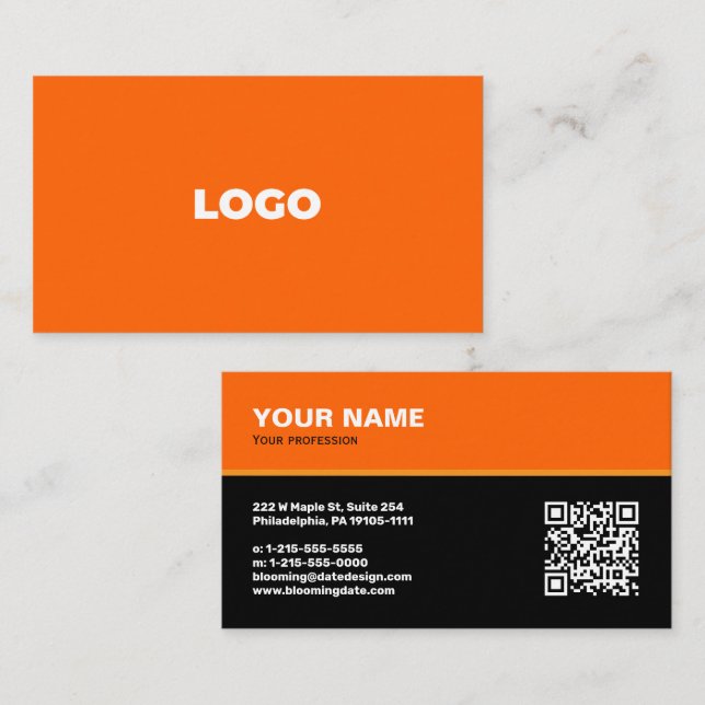 Professional Business Card for Entrepreneur (Front/Back)