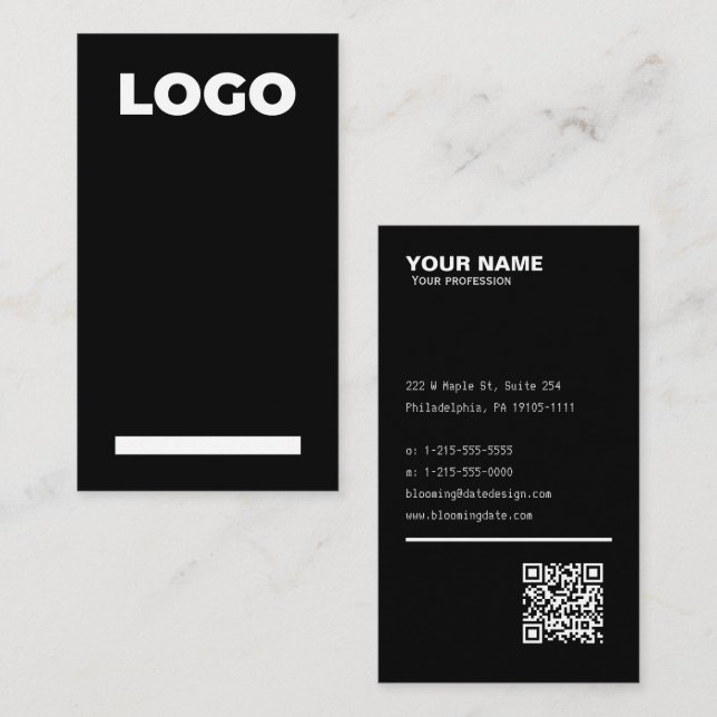Professional Business Card for Entrepreneur (Bill) (Front/Back)