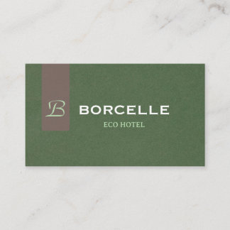 Professional Business Card in Elegant Olive Green 