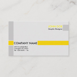 Professional business card in gray and yellow