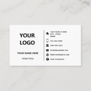 Professional Business Card Logo Name Company Info