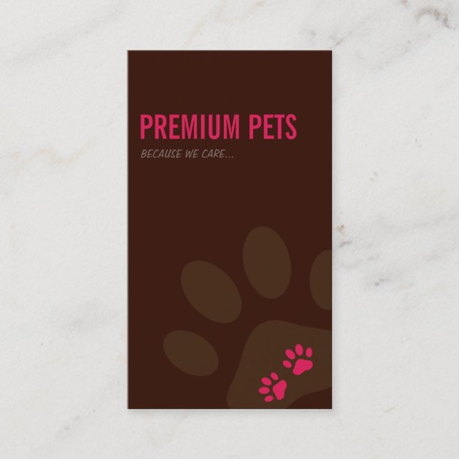 PROFESSIONAL BUSINESS CARD pet care (Front)