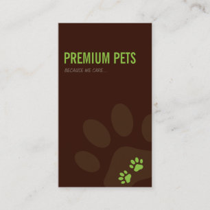 PROFESSIONAL BUSINESS CARD pet care lime green