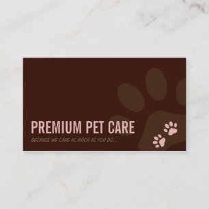 PROFESSIONAL BUSINESS CARD pet care pale pink
