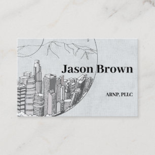 Professional Business Card Template Blue Linen