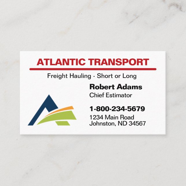 Professional Business Card with Logo (Front)