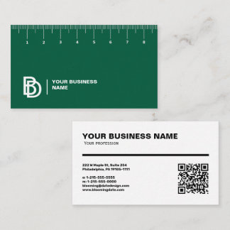 Professional Business Card with Ruler (cm)