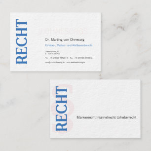 Professional Business Cards blue and white