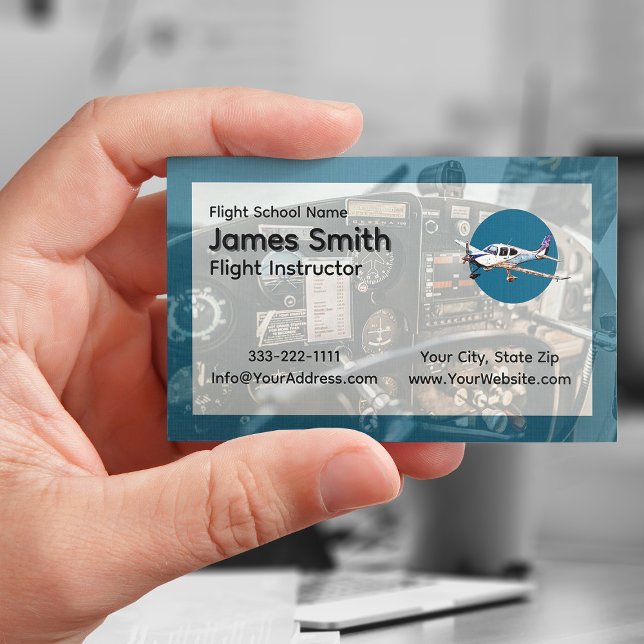 Professional Business Cards for Flight Instructors (Creator Uploaded)