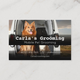 Professional Business Cards Mobile Pet Grooming