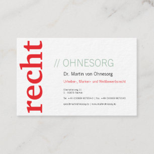 Professional business cards red green black