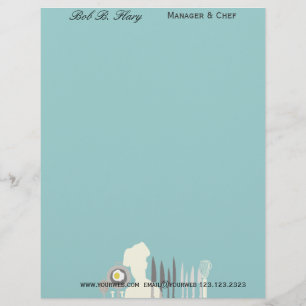 Professional Business Chef with Hat Kitchen Custom Letterhead