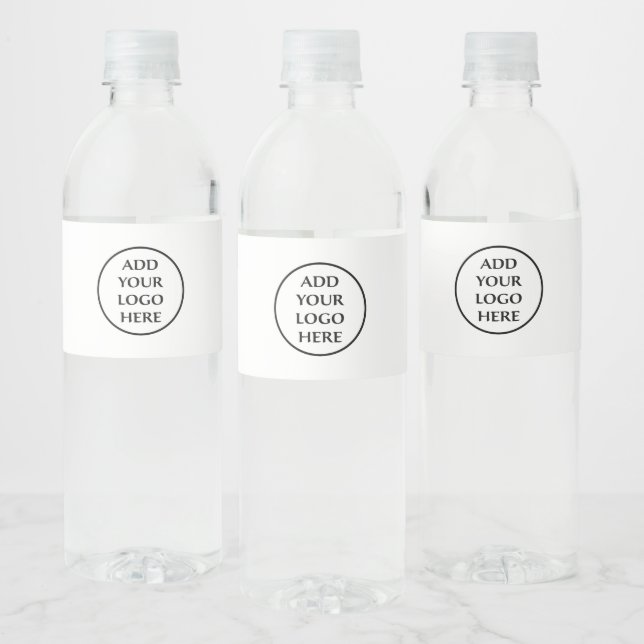 Professional Business Company Corporate Logo Here Water Bottle Label (Bottles)