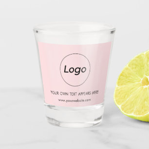 Professional Business Company Corporate Logo Pink Shot Glass