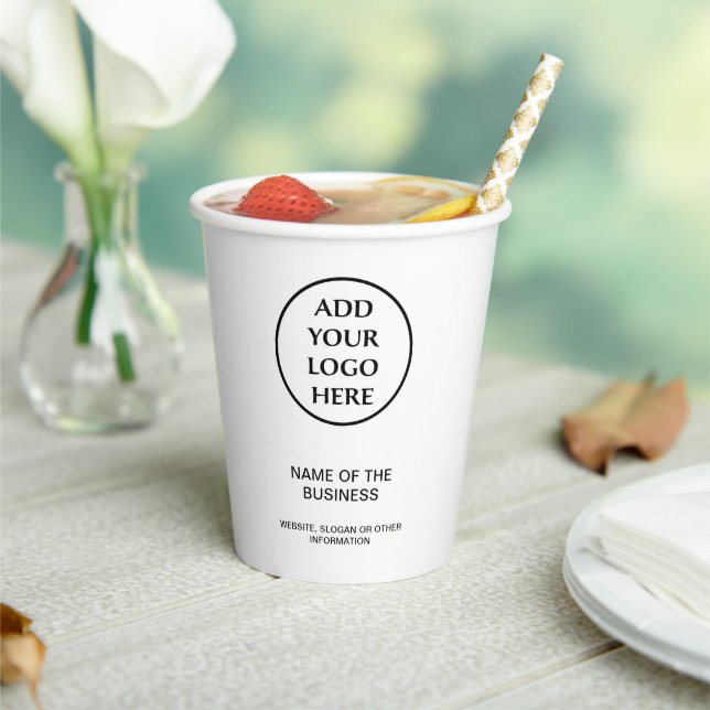Professional Business Company Corporate Your Logo Paper Cups (Insitu)