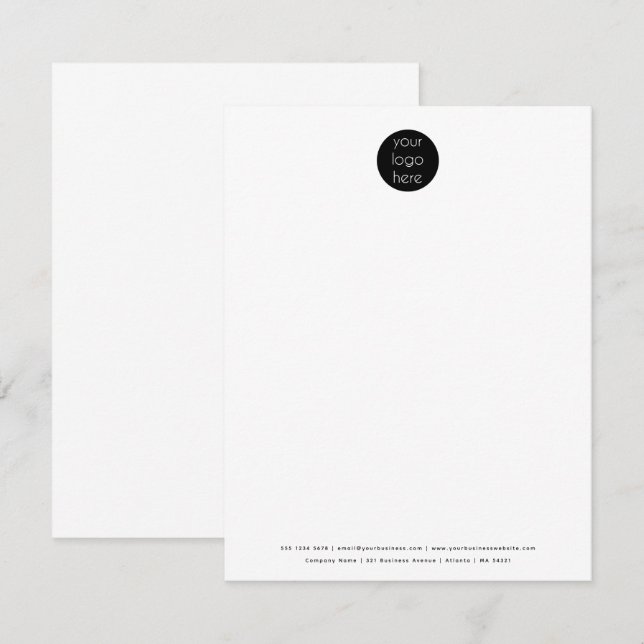 Professional Business Company Logo Minimalist  Card (Front/Back)