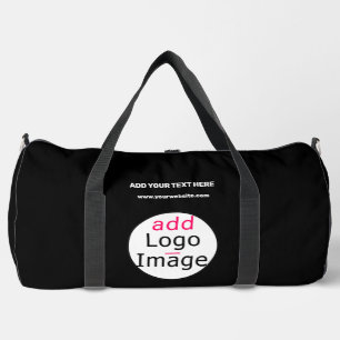 Professional Business Extravagant Black Custom Duffle Bag