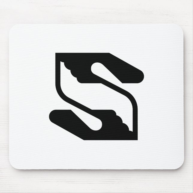 Professional Business Handshake Letter S Mouse Pad (Front)