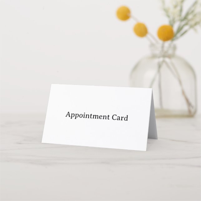 Professional Business Horizontal Folded  Appointment Card (Front)