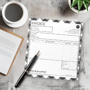 Professional Business Invoice Template with Border Notepad