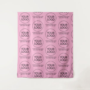 Professional Business Logo and Text Company Pink Tapestry