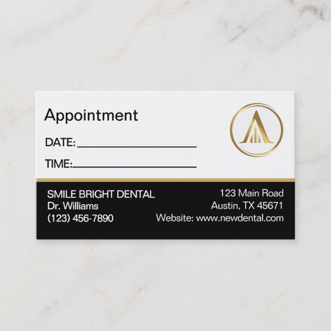 Professional Business Logo appointment card (Front)