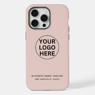 Professional Business Logo Blush Pink Branded iPhone 15 Pro Max Case