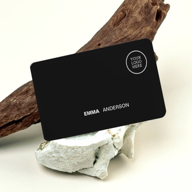 Professional Business logo Bold black Qr Code  Card (Professional Business logo Bold black Qr Code Business Card)